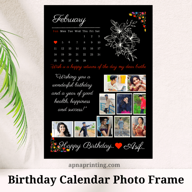 Birthday Calendar Photo Frame