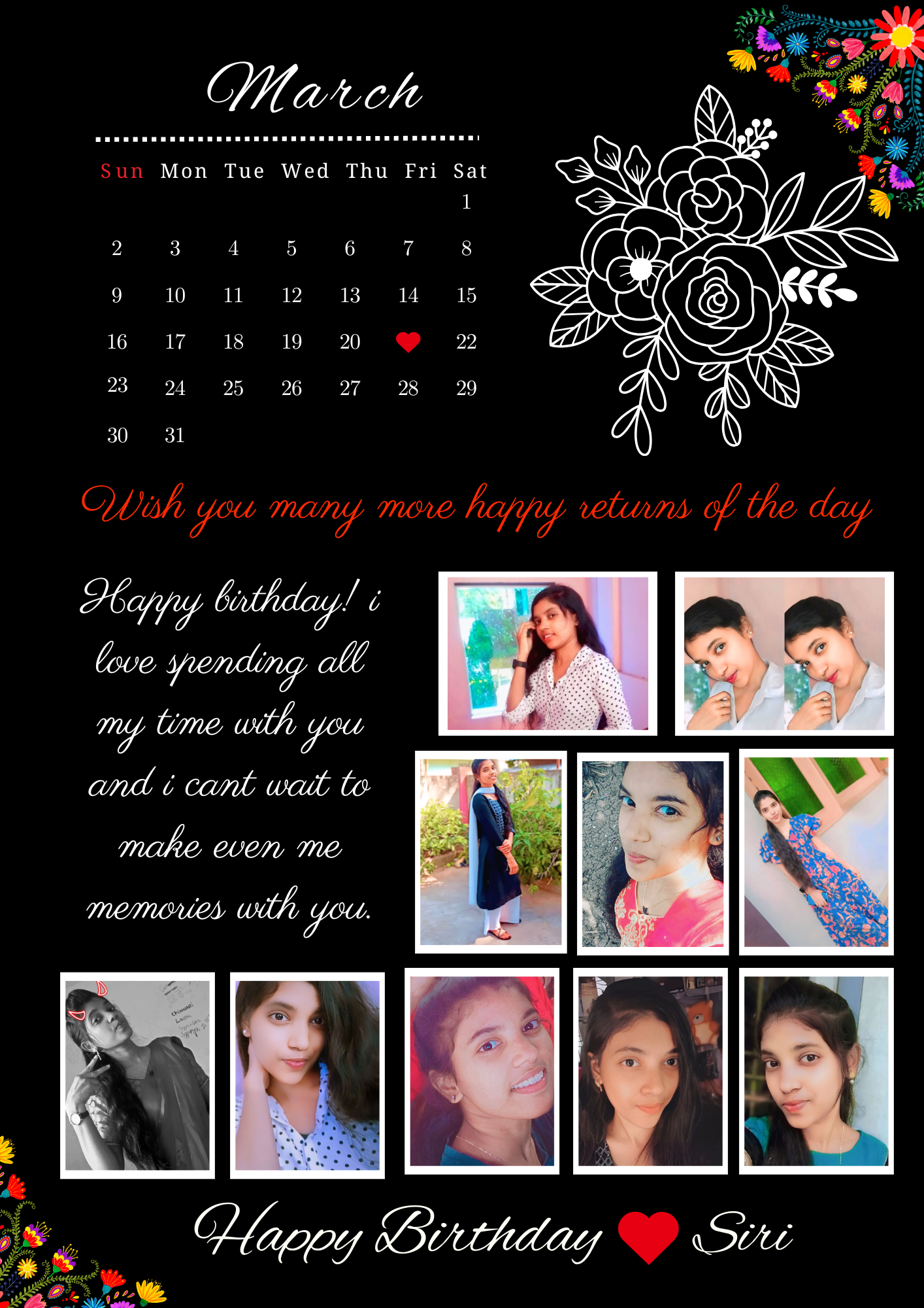 birthday frame